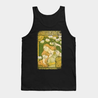 Art Nouveau - Paul Berthon Alphonse Mucha Vintage Tank Top